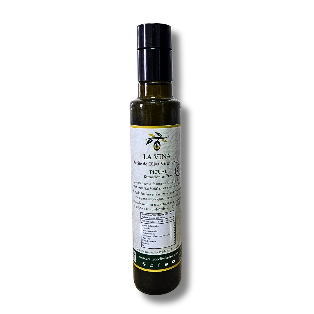 Aceite de Oliva Virgen Extra Picual Sin Filtrar 250ml - La Viña