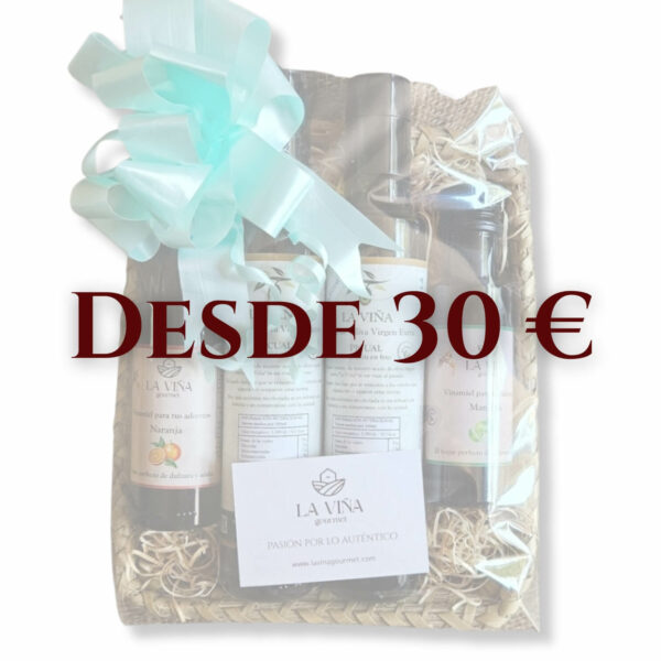 Cesta regalo personalizada 30 euros La Viña Gourmet