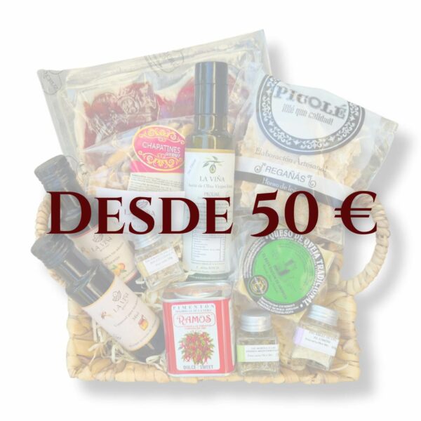 Cesta regalo personalizada 50 euros La Viña Gourmet