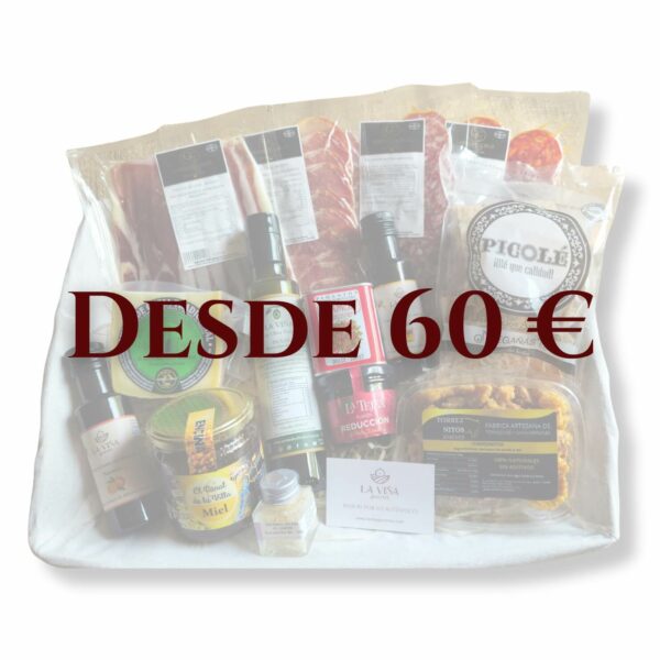 Cesta regalo personalizada 60 euros La Viña Gourmet