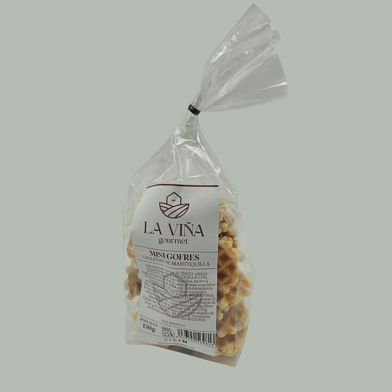 Mini Gofres de Mantequilla | Galletas Gourmet 150 g