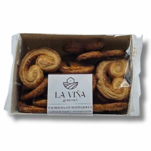 Palmeras de hojaldre con mantequilla para desayunos y sobremesas