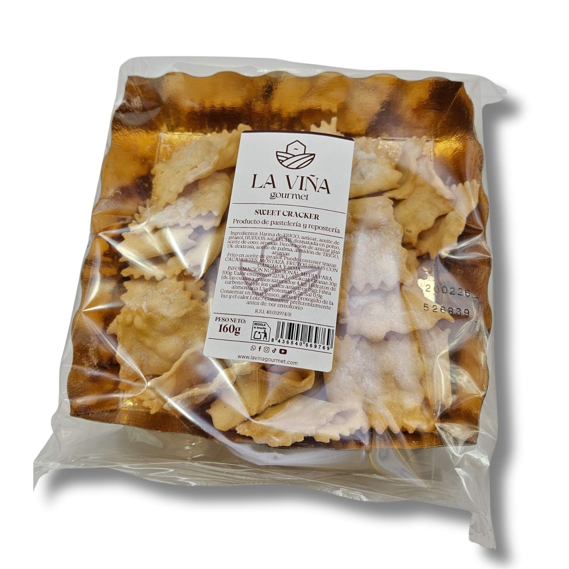 Crackers dulces gourmet para cafés y postres