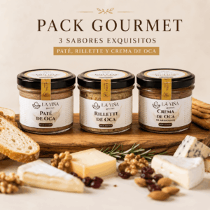 Pack Gourmet de Oca con paté, rillette y crema de oca con arándanos