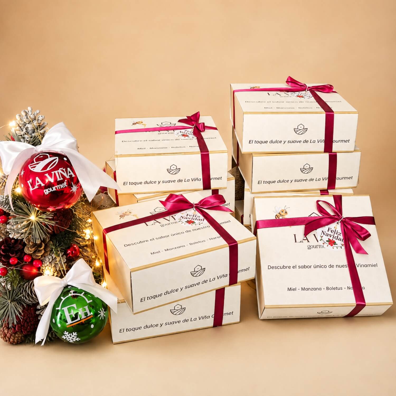 Cestas de vinamiel para regalo de navidad